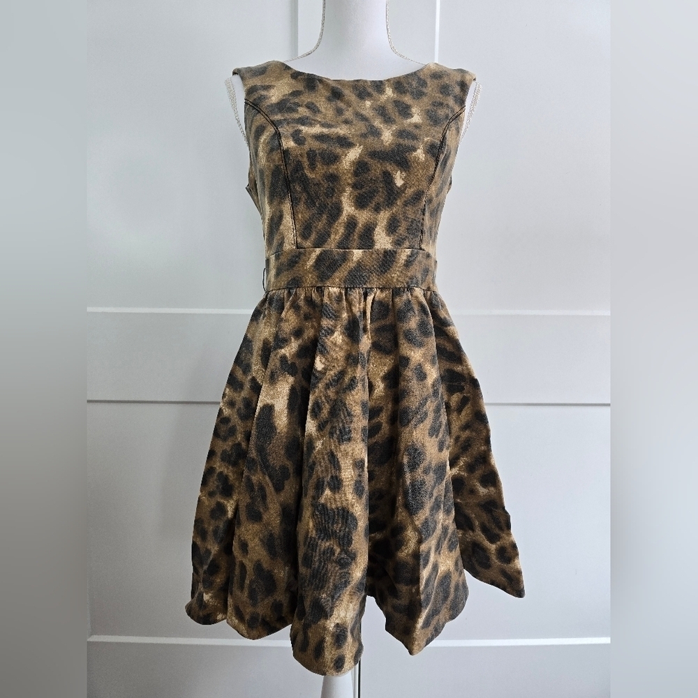 XOXO Leopard Print Sleeveless Dress